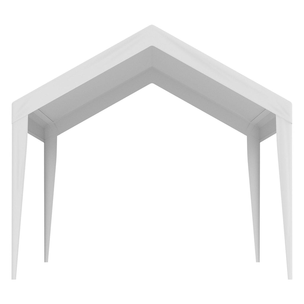 VEVOR Carport Replacement Canopy Cover 10 x 20 ft, Garage Top Tent Shelter Tarp Heavy-Duty Waterproof & UV Protected, Easy Installation with Ball Bungees,White (Only Top Cover, Frame Not Include)