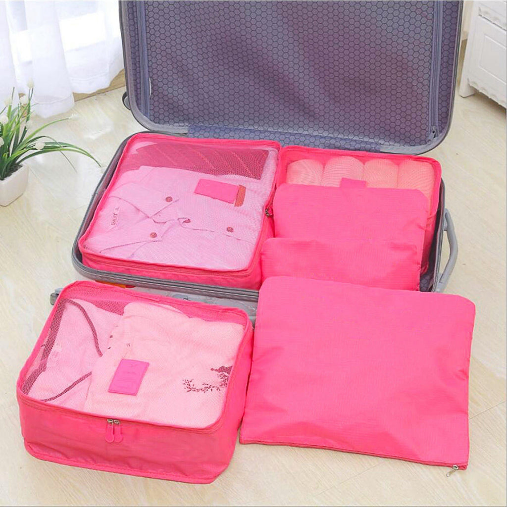 9Pcs Clothes Storage Bags Water-Resistant Travel Luggage Organizer Clothing Packing Cubes