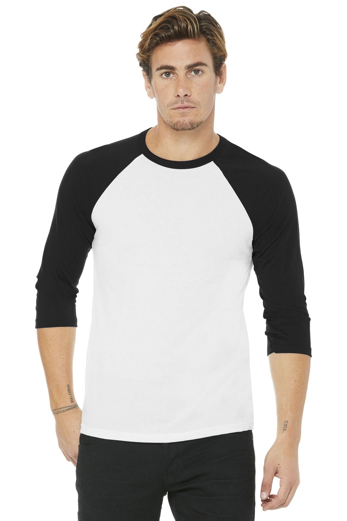 BELLA+CANVAS Unisex 3/4-Sleeve Baseball Tee BC3200