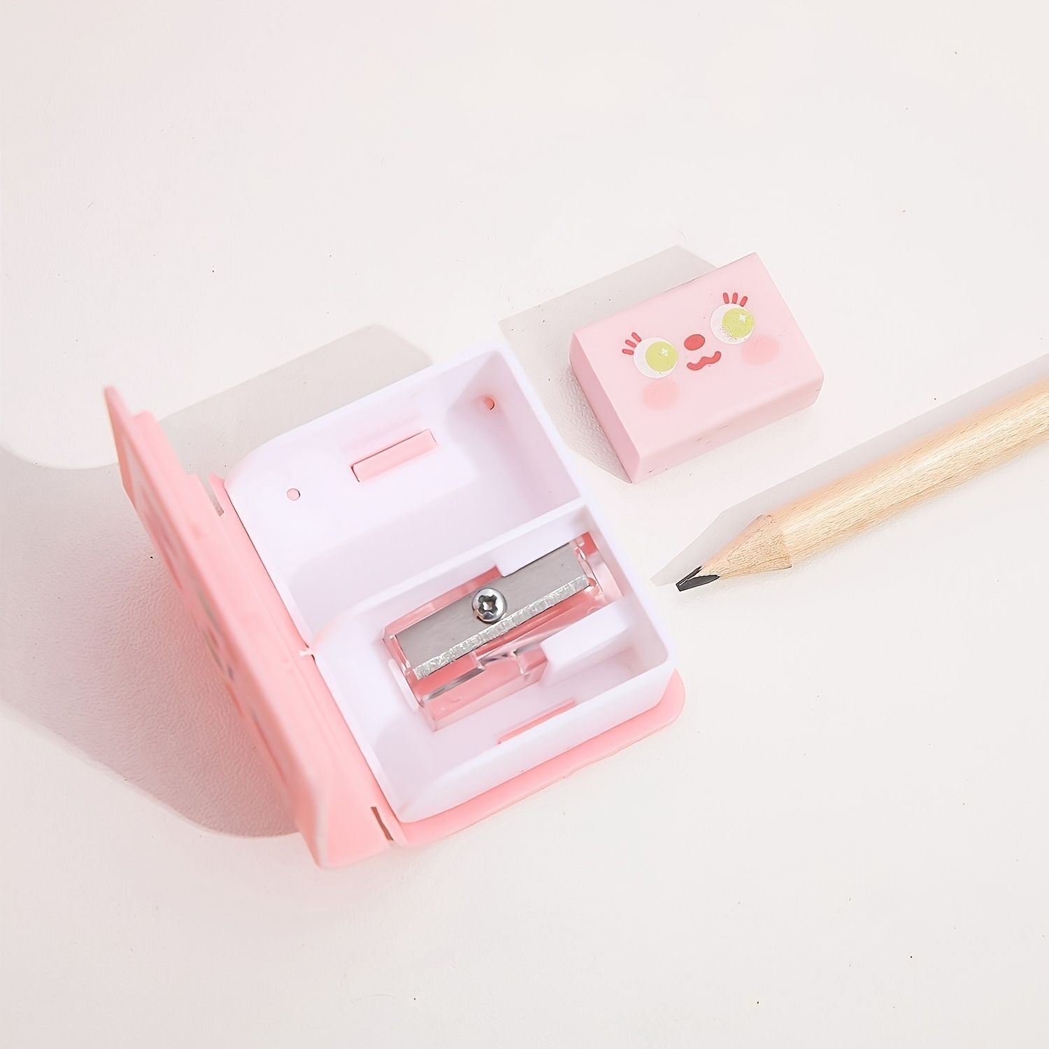 1pc Eraser Scrunchie For 2pcs Stationery Book Shaped Scrunchie Multifunction Creative Gift