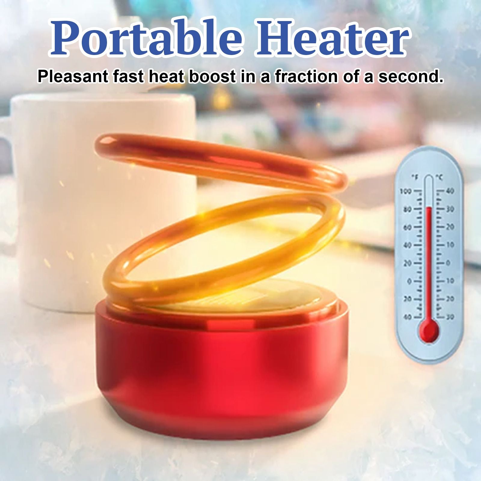 Homonth Portable Dynamic Molecular Heater, Car Window Snow, Ice And Fog Removal Convenient Heater
