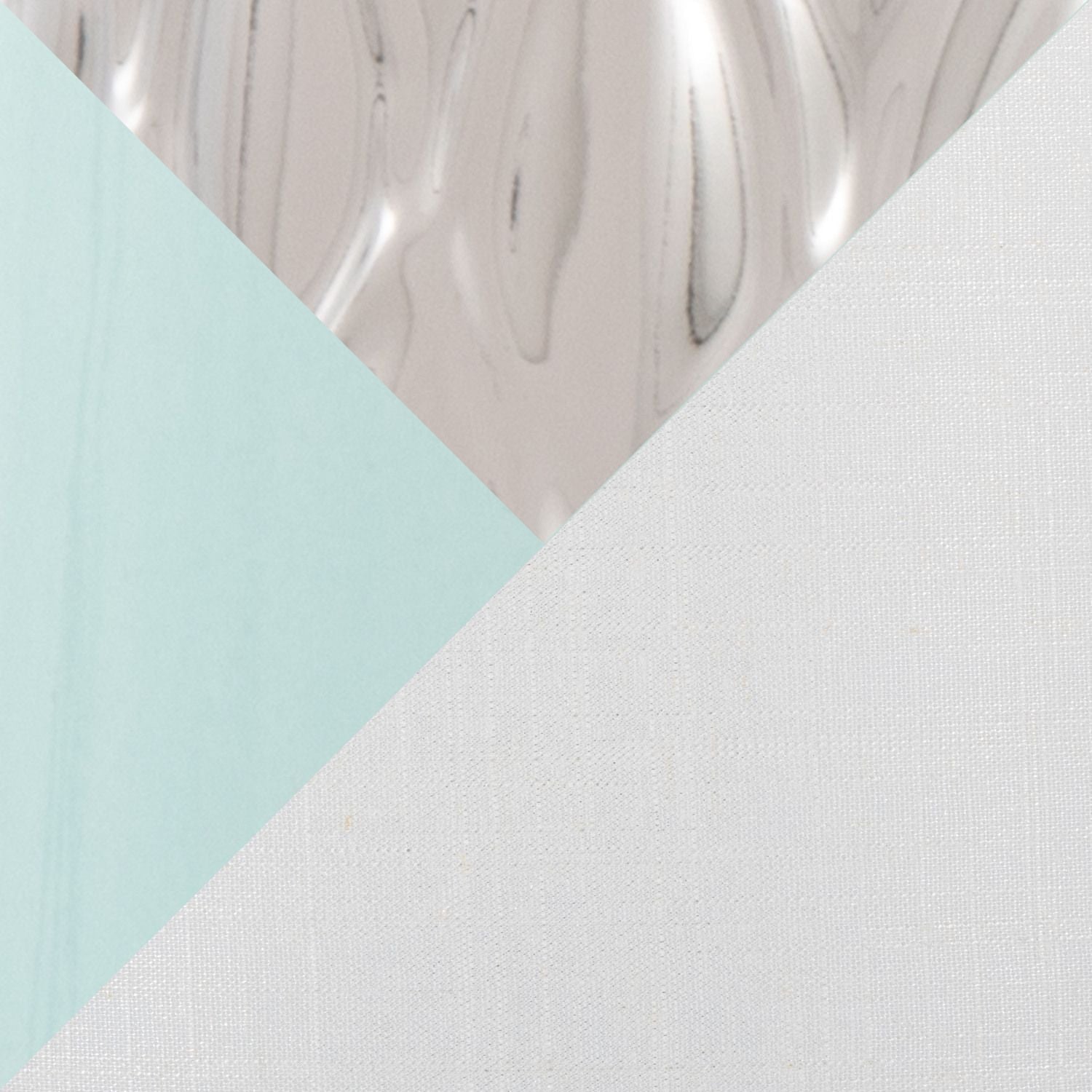 Penelope 22" Contemporary Ceramic Table Lamp with Tiffany Blue & Silver Ceramic Body and White Shade by