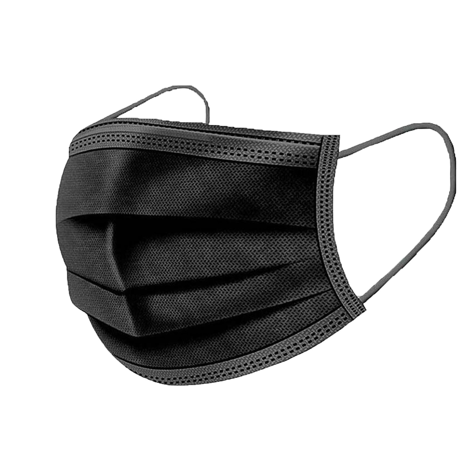 Respir-Shield™ 150PCS - 3 PLY Black Non-Medical Disposable Face Masks;  Comfortable Elastic Ear loops Face Masks;  Breathable for Daily Protection Air Pollution;  Dust-proof