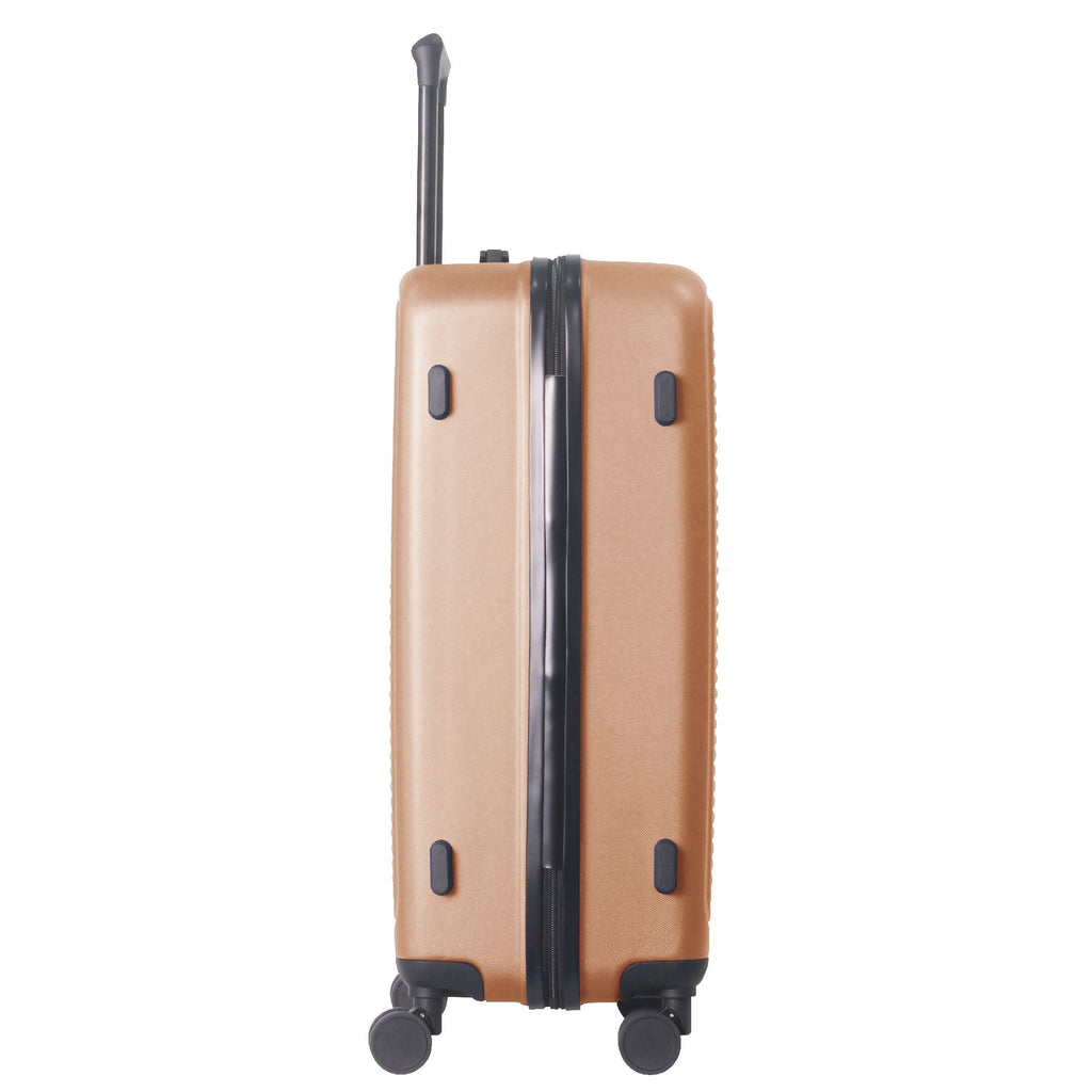 Luggage Sets ABS Hardshell 3pcs Luggage, Lightweight Durable Suitcase sets Spinner Wheels Suitcase with TSA Lock 20''24''28'' Available(Brown)