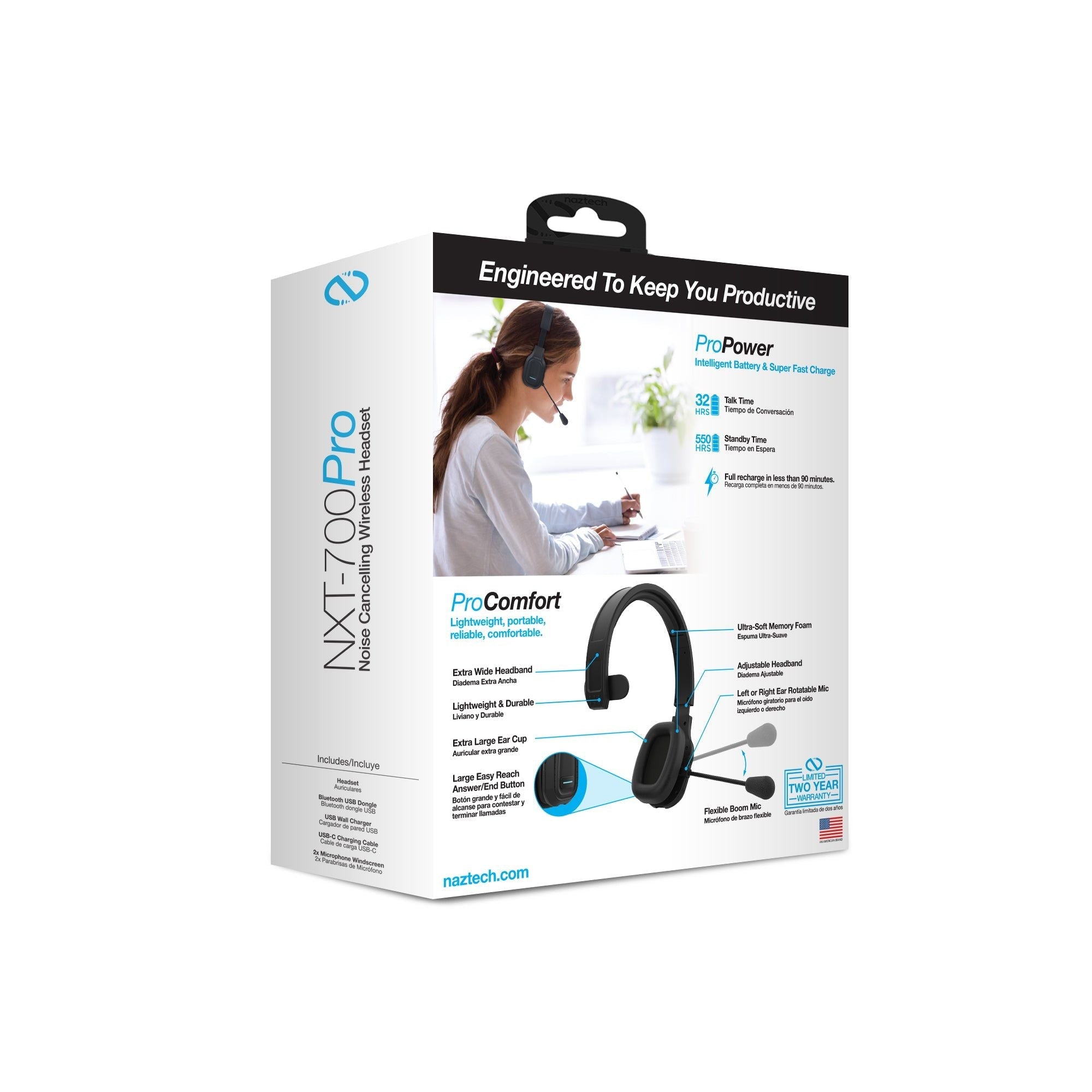 Naztech NXT-700 Xtreme Noise Cancelling Headset - Home