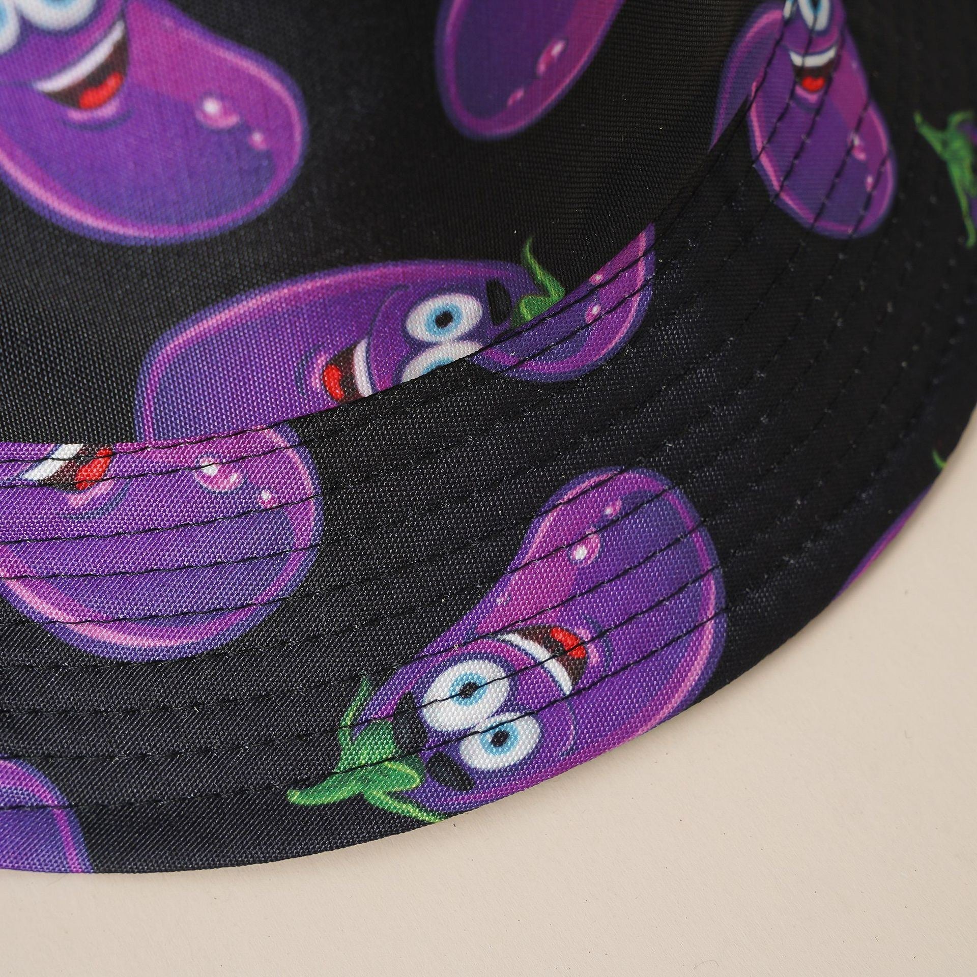fisherman hat vegetable eggplant pattern hat tide double-sided wear European and American creative basin hat cover face breathable hat cartoon