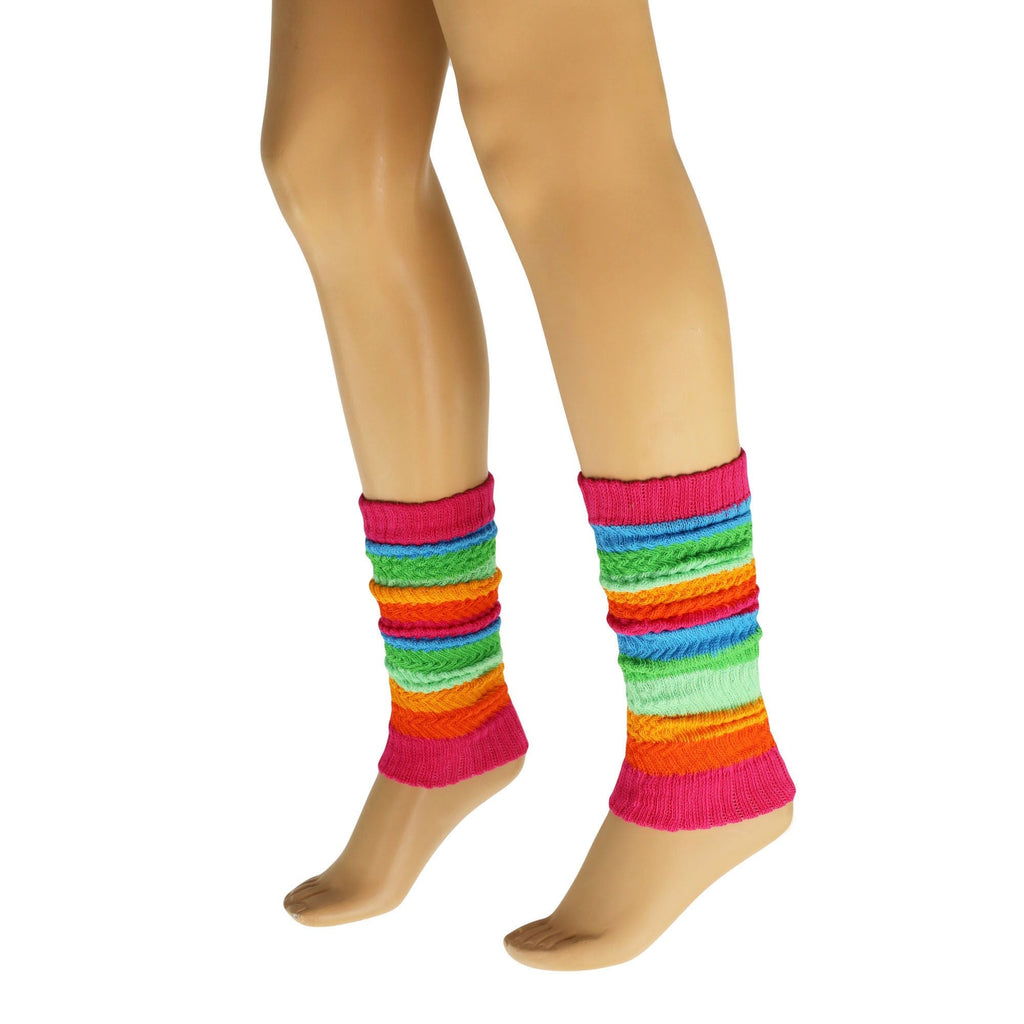 Leg Warmers for Women All Cotton Colorful Soft Knitted Leg Warmer 1 Pair