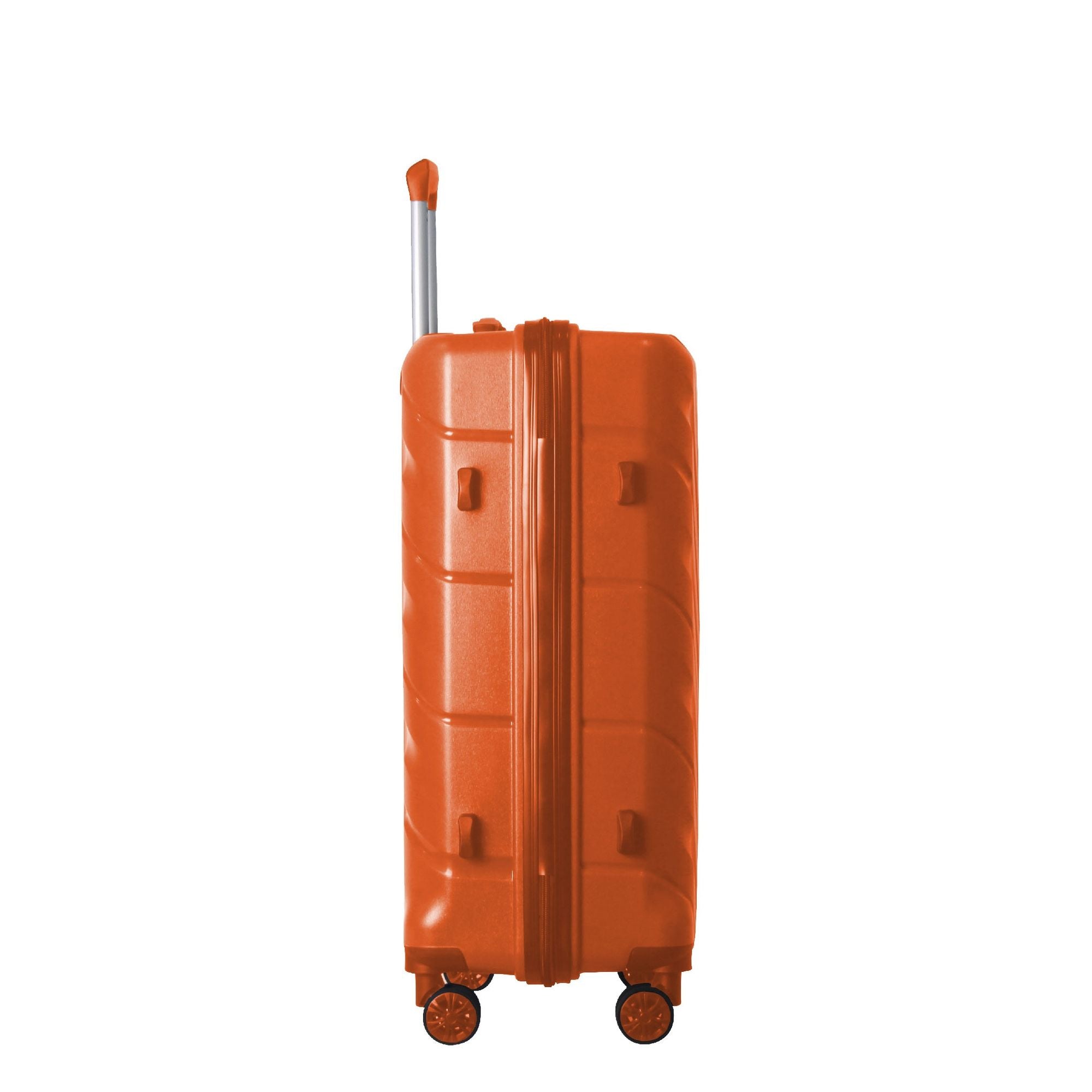 3-Piece Luggage Sets (20", 24", 28"), Suitcase with Wheels, Hardside Suitcase With Four Spinner Wheels and Scratch-Resistant Surface, Orange