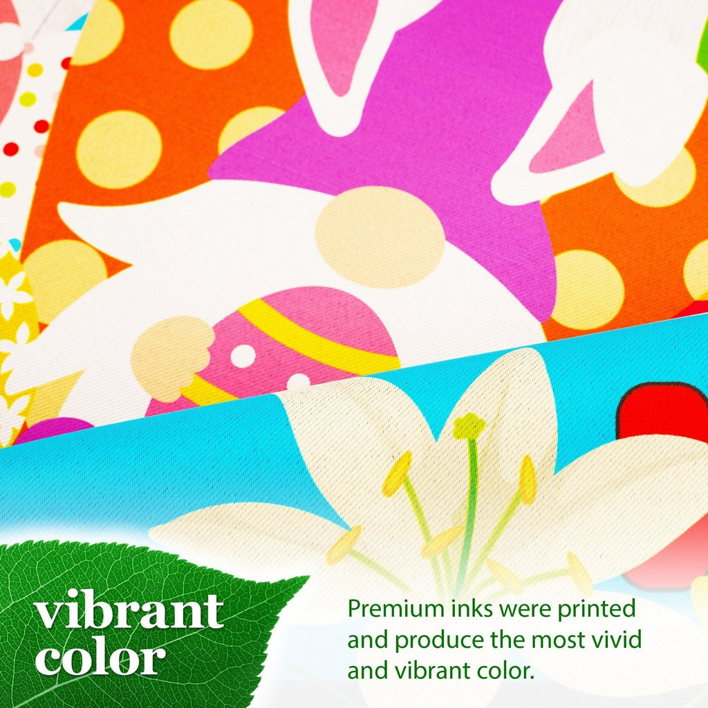 Garden Flag Happy Easter Rabbit Gnome in Truck 12x18 inch Blockout Fabric Double Sided