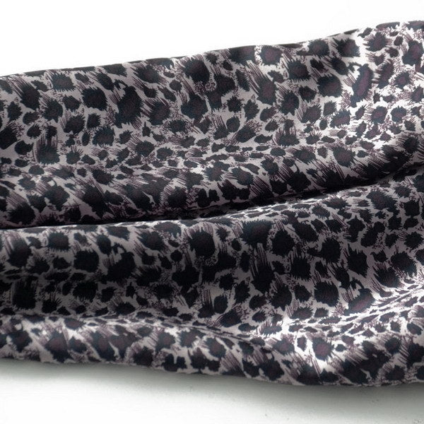 Blando Burgundy Elegant Stylish Leopard Design Natural Silk Scarf/Wrap/Shawl(Small)