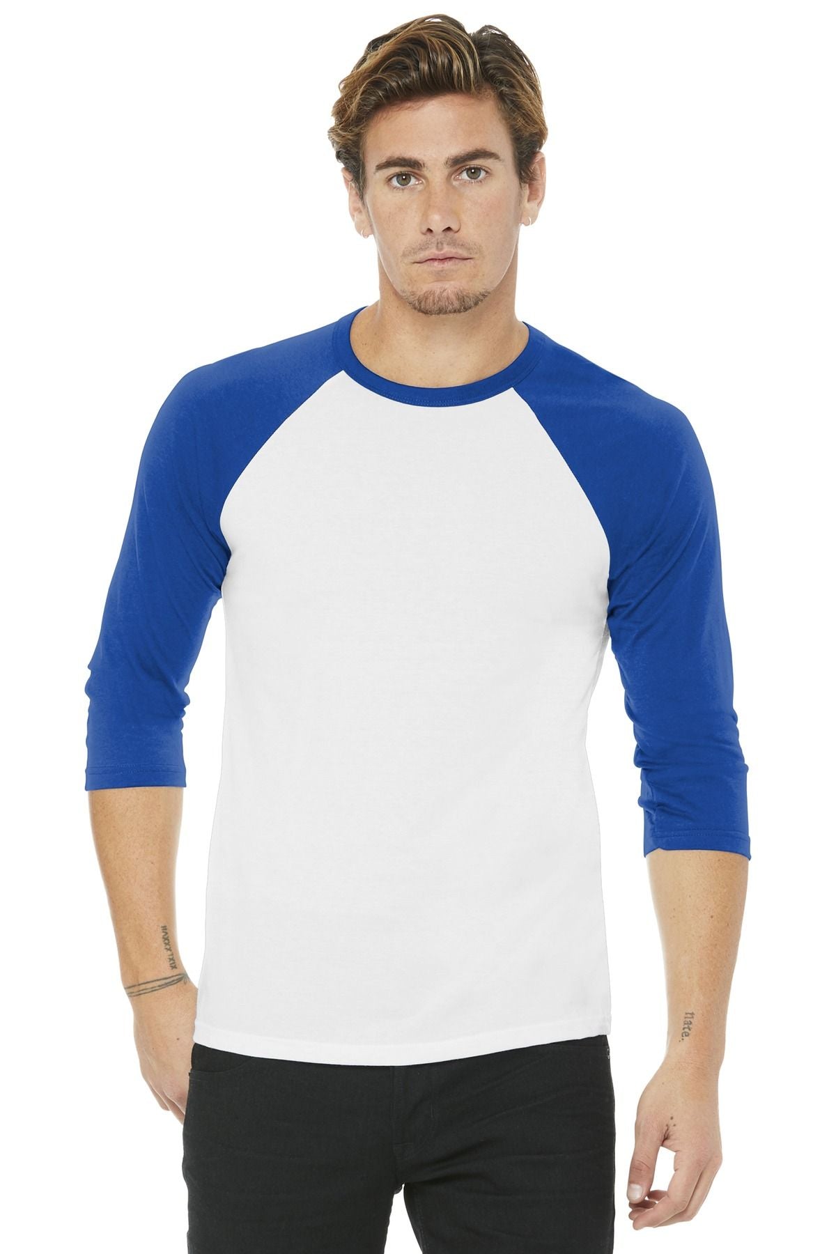BELLA+CANVAS Unisex 3/4-Sleeve Baseball Tee BC3200