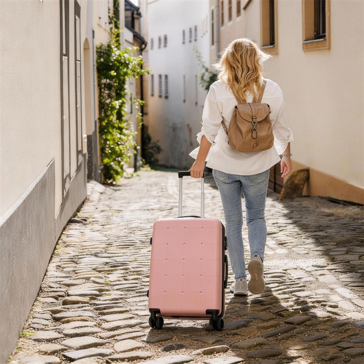 Hardside Luggage Set 5 Piece with Bags,20IN Half-opening Carry on Luggage with USB Port, Expandable 24IN 28IN Luggage with Double Spinner Wheels TSA Lock