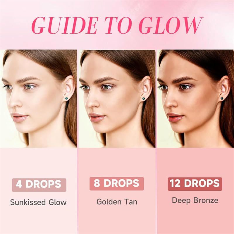 Sunless Tanning Drops - Natural Oral Solution for a Beautiful Glow Without Sun Exposure