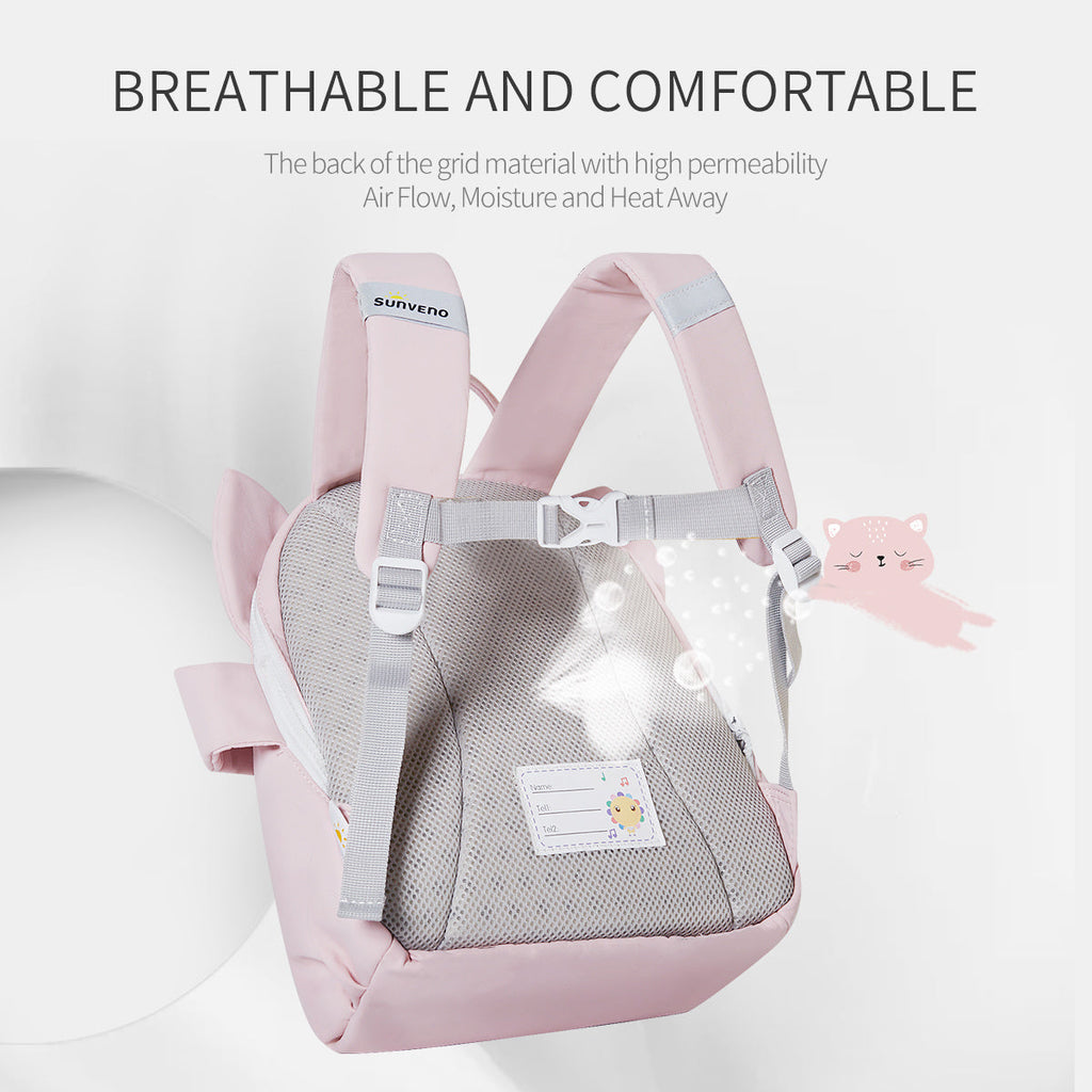 SUNVENO Children's Backpack Kindergarten Shoulder Bag For Kids 2-6 Years Carton Design, Cute Pet Series