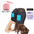 360° Migraine Relief Gel Hat - Hot Cold Therapy Pain Mask for Instant Relief & Pressure Release with Eye Masks Included