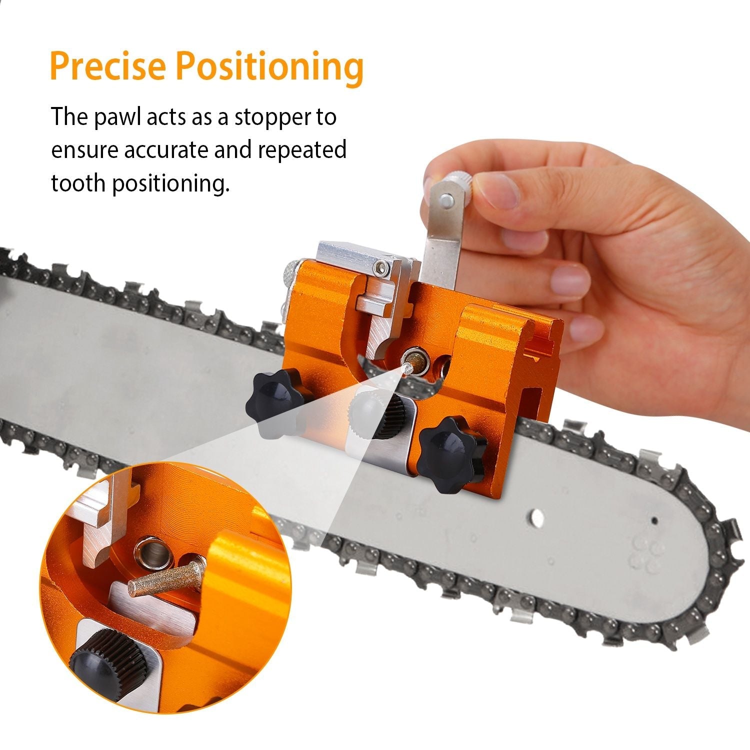 Chainsaw Chain Sharpening Jig Universal Chainsaw Sharpener Kit Hand Crank Chain Sharpener for Electric Saw for Lumberjack Garden Worker