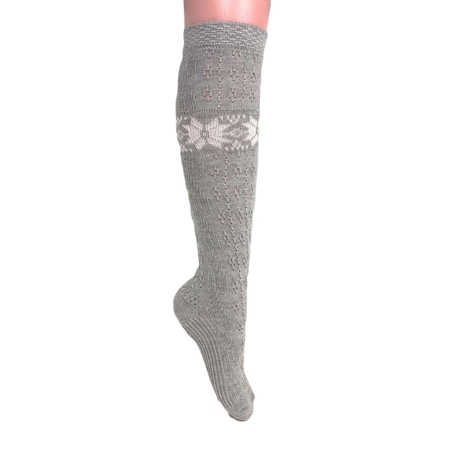 Cotton Knee High Knitted Socks for Women Novelty Knee Socks 1 Pair