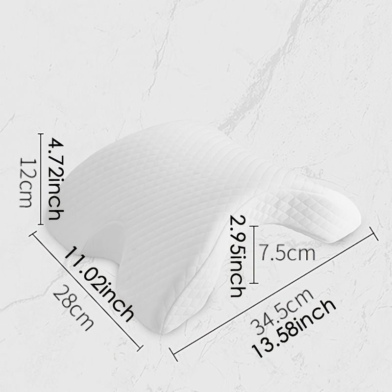 1pc Sleeping Pillow Couple Pillow Arm Pillow Slow Rebound Pressure Cuddle Pillow Memory Foam Travel Arched Shaped U Pillow Providing Comfort And Support Curved Pillow For Couples