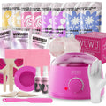 Waxing Kit 69 items - WUWUVISTA Hair Removal Hard Wax kit with Wax Warmer, Wax Beads for Face/Brazilian/Body/Sensitive Skin