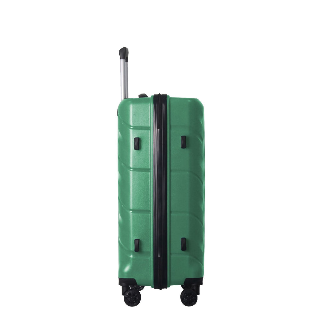 3-Piece Luggage Sets (20", 24", 28"), Suitcase with Wheels, Hardside Suitcase With Four Spinner Wheels and Scratch-Resistant Surface, Green