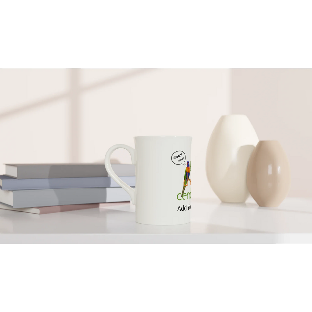 White 10oz Porcelain Slim Mug