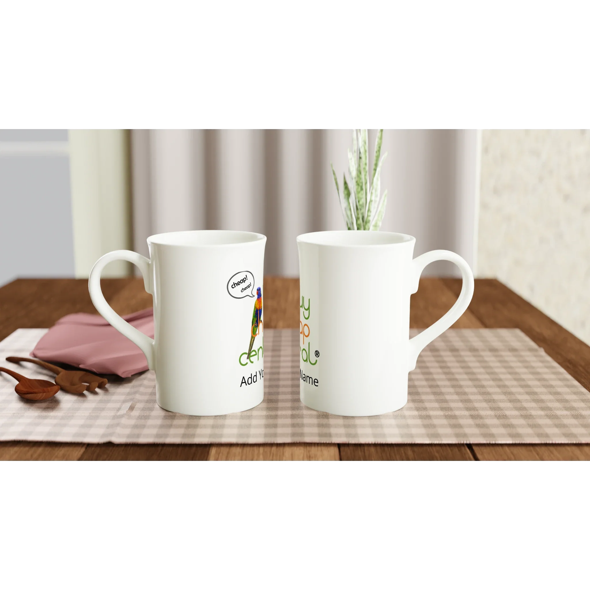 White 10oz Porcelain Slim Mug