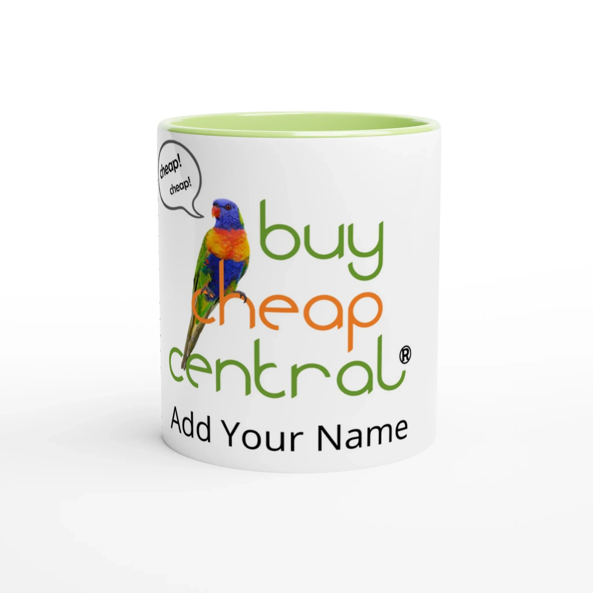 White 11oz Ceramic Mug with Color Inside