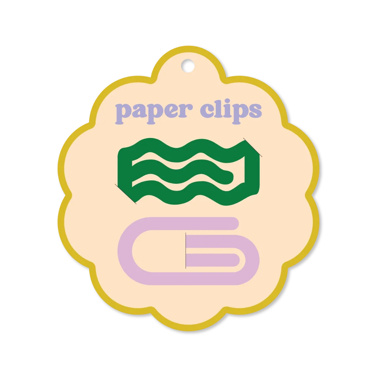 Green and Purple Paperclips