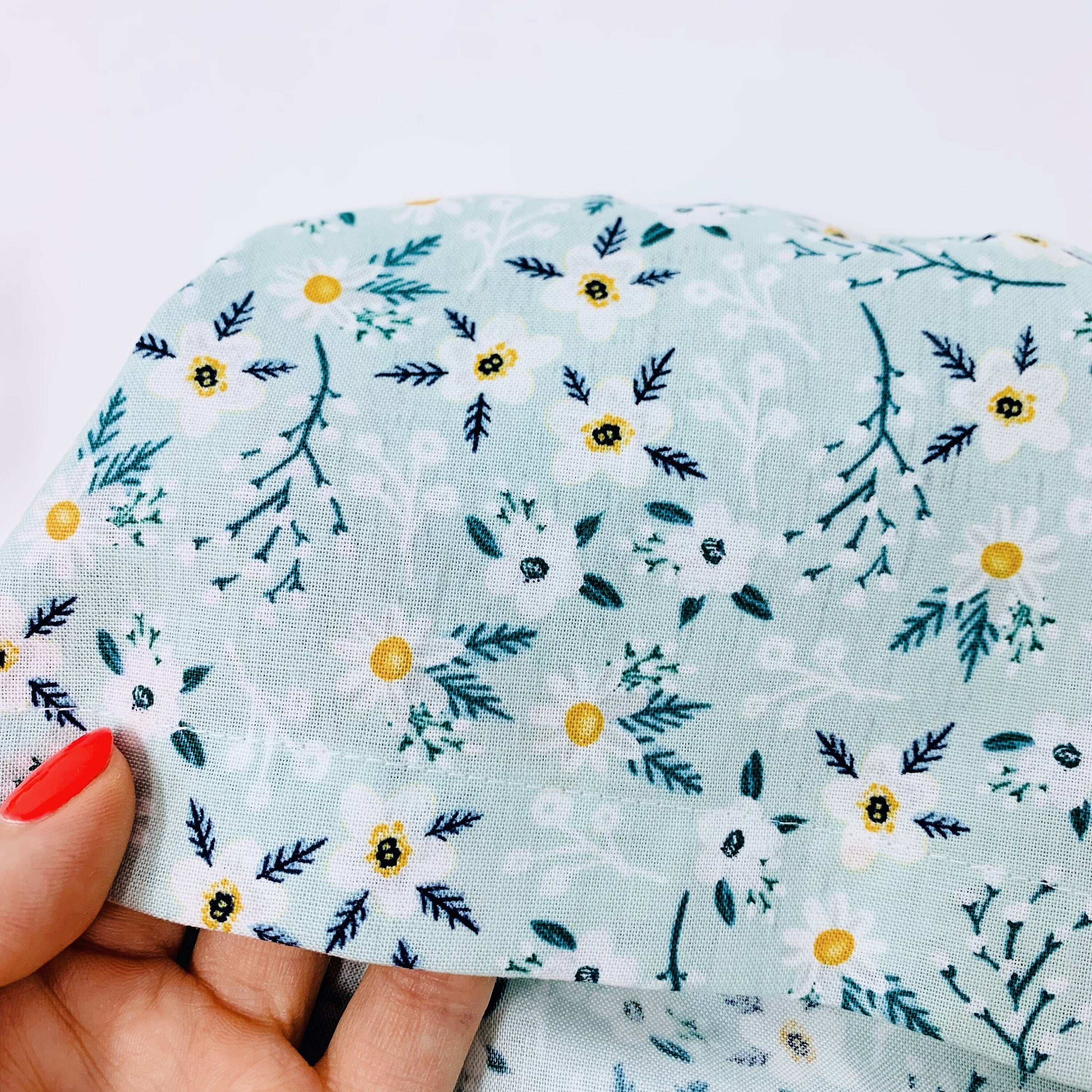 Flowers Skull tie-back style surgical scrub cap by Paradise Caps.