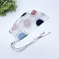 Navy & Coral Suns Skull tie-back style surgical scrub cap for men by Paradise Caps.