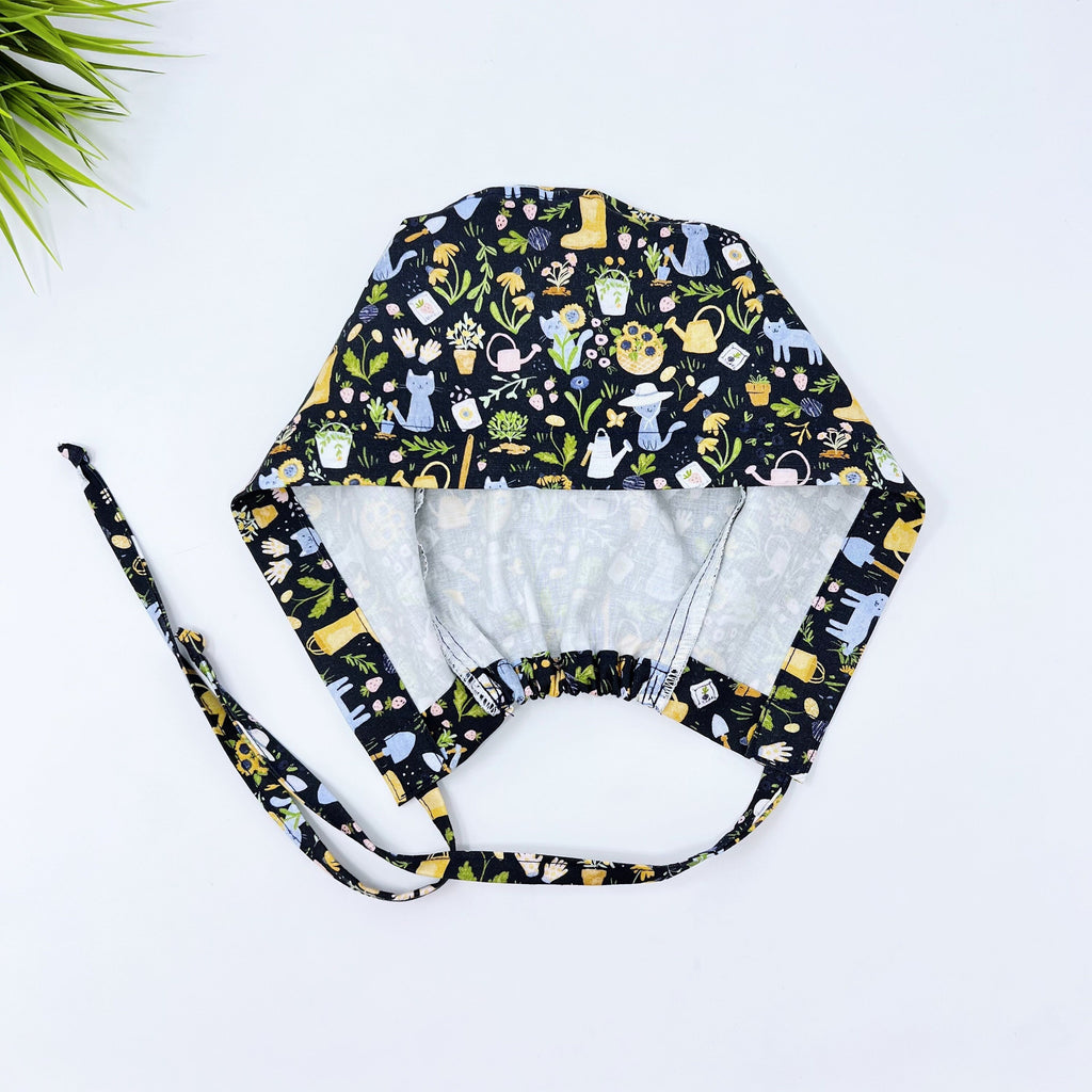 Surgical cap and badge holder from premium cotton. Summer Medical Scrub Cap, Dental scrub cap.