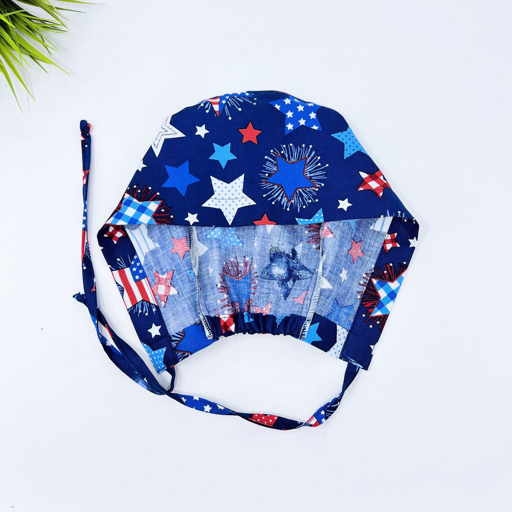 4th of July surgical cap.  Medical Scrub Cap, Unisex Scrub Caps