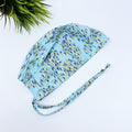 Garden plant Skull tie-back style surgical scrub cap for men by Paradise Caps.