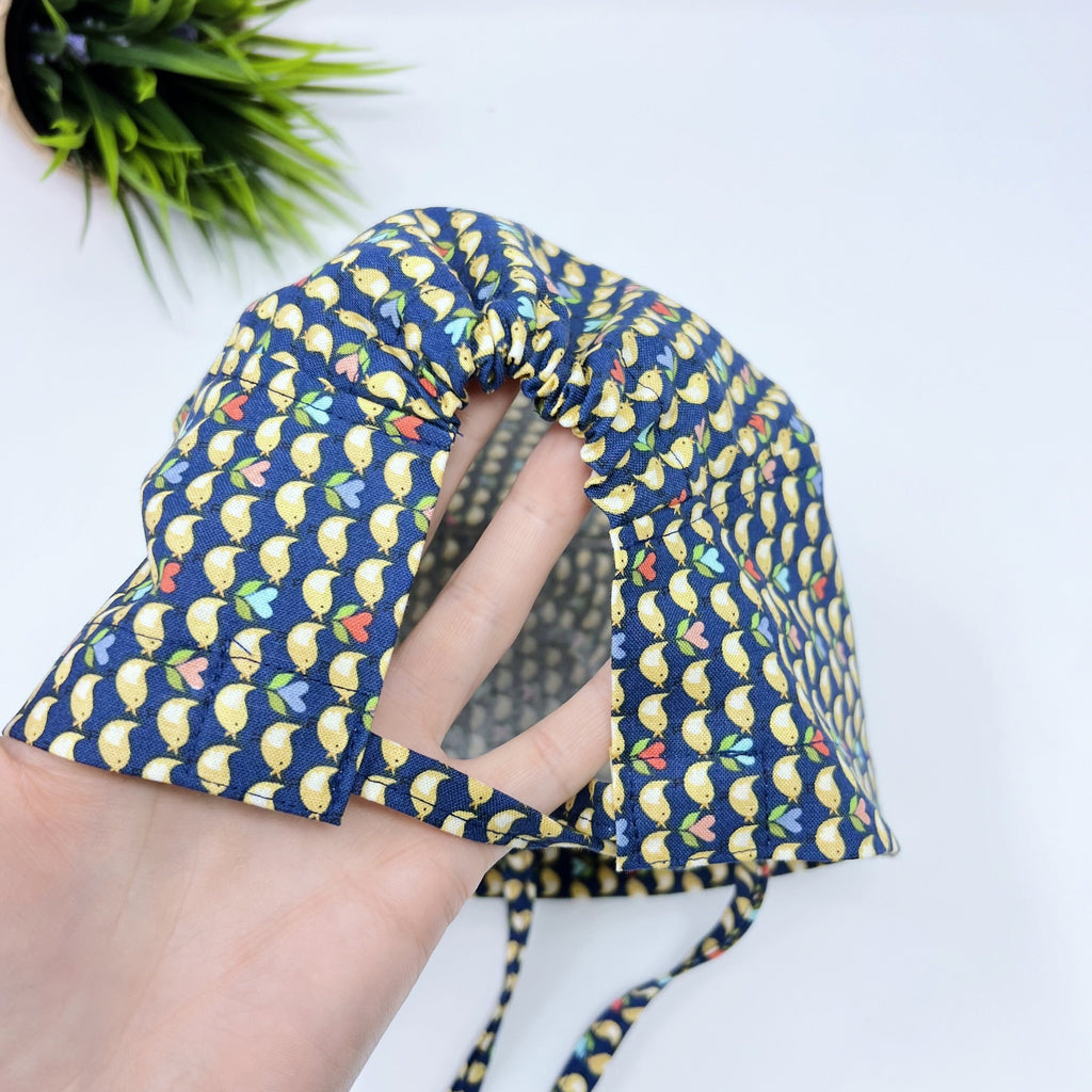 Birds Skull tie-back style surgical scrub cap by Paradise Caps.