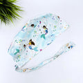 Cute Mermaid Skull tie-back style surgical scrub cap for men by Paradise Caps.