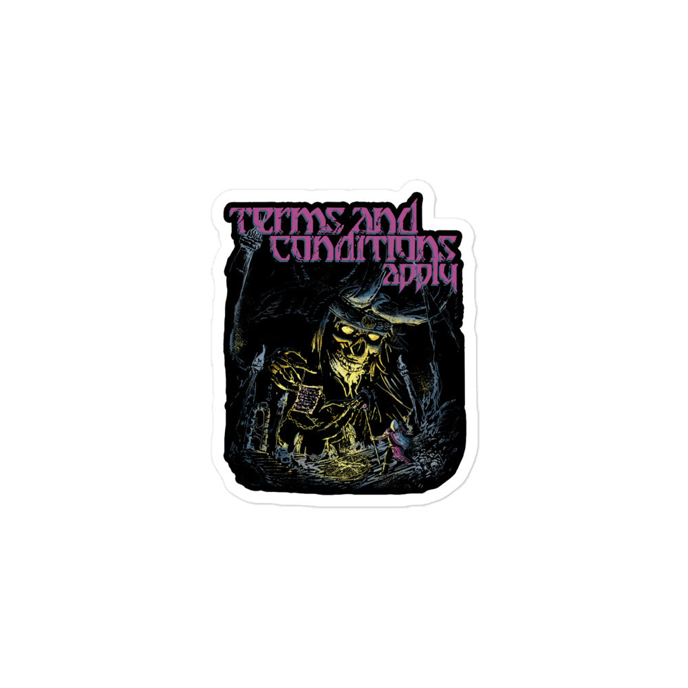 Terms and Conditions Apply - Undying Warlock Sticker