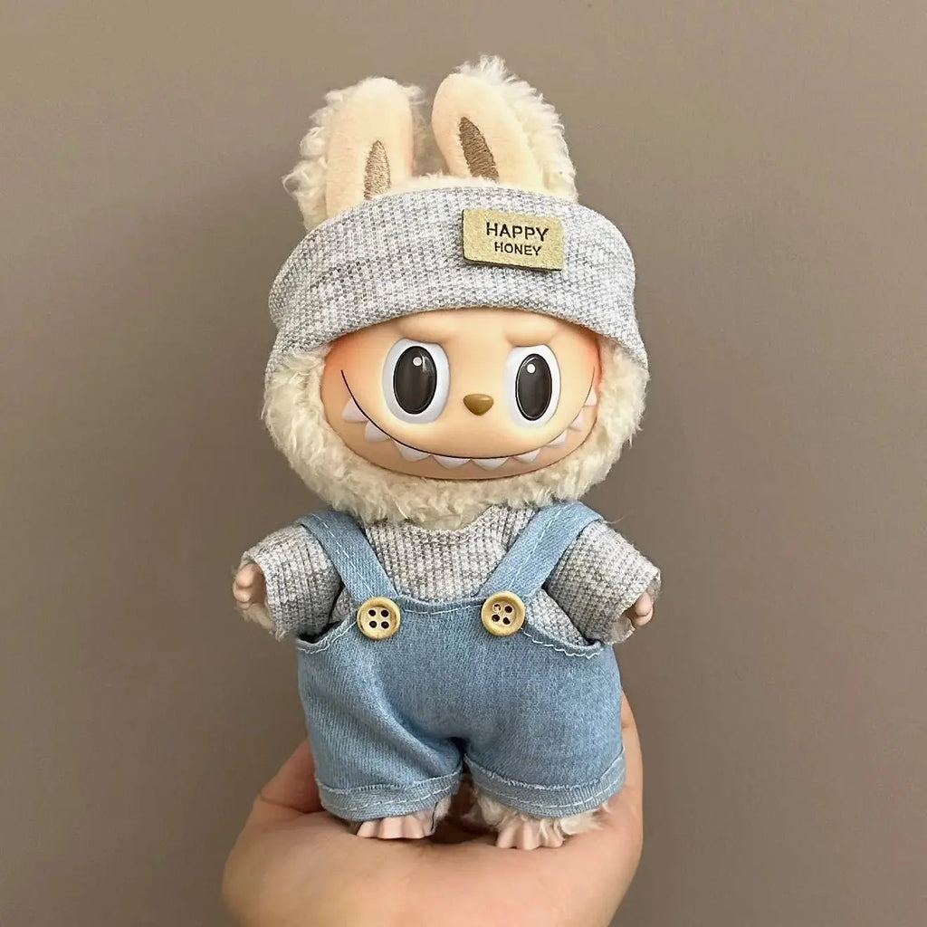 Labubu 17cm Cute Clothing Set, Unique Style Dress-Up Accessories for Labubu Dolls【Apparel Only】