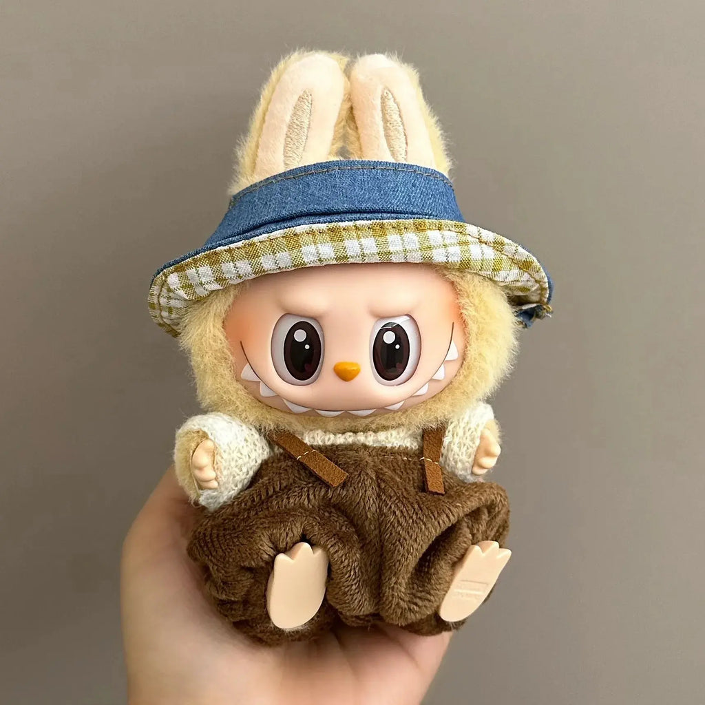 Labubu 17cm Cute Clothing Set, Unique Style Dress-Up Accessories for Labubu Dolls【Apparel Only】