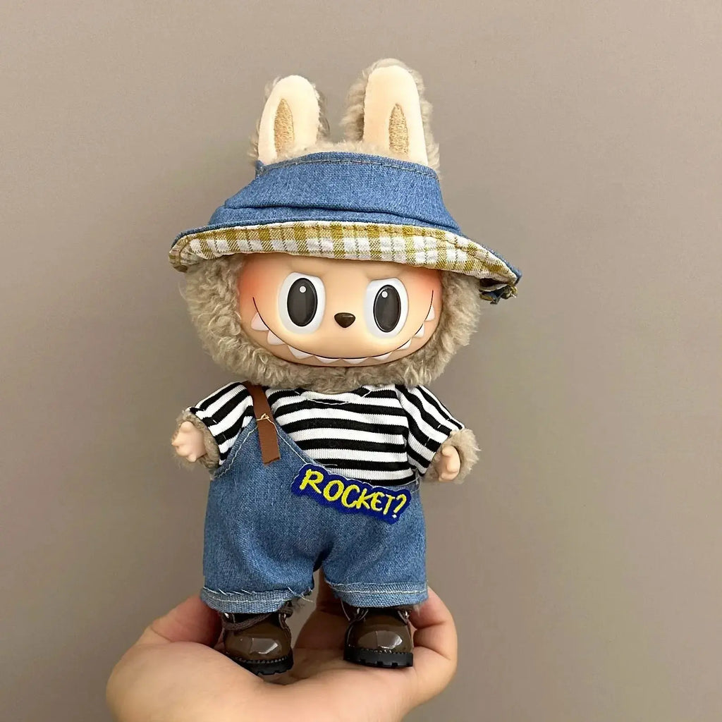 Labubu 17cm Cute Clothing Set, Unique Style Dress-Up Accessories for Labubu Dolls【Apparel Only】