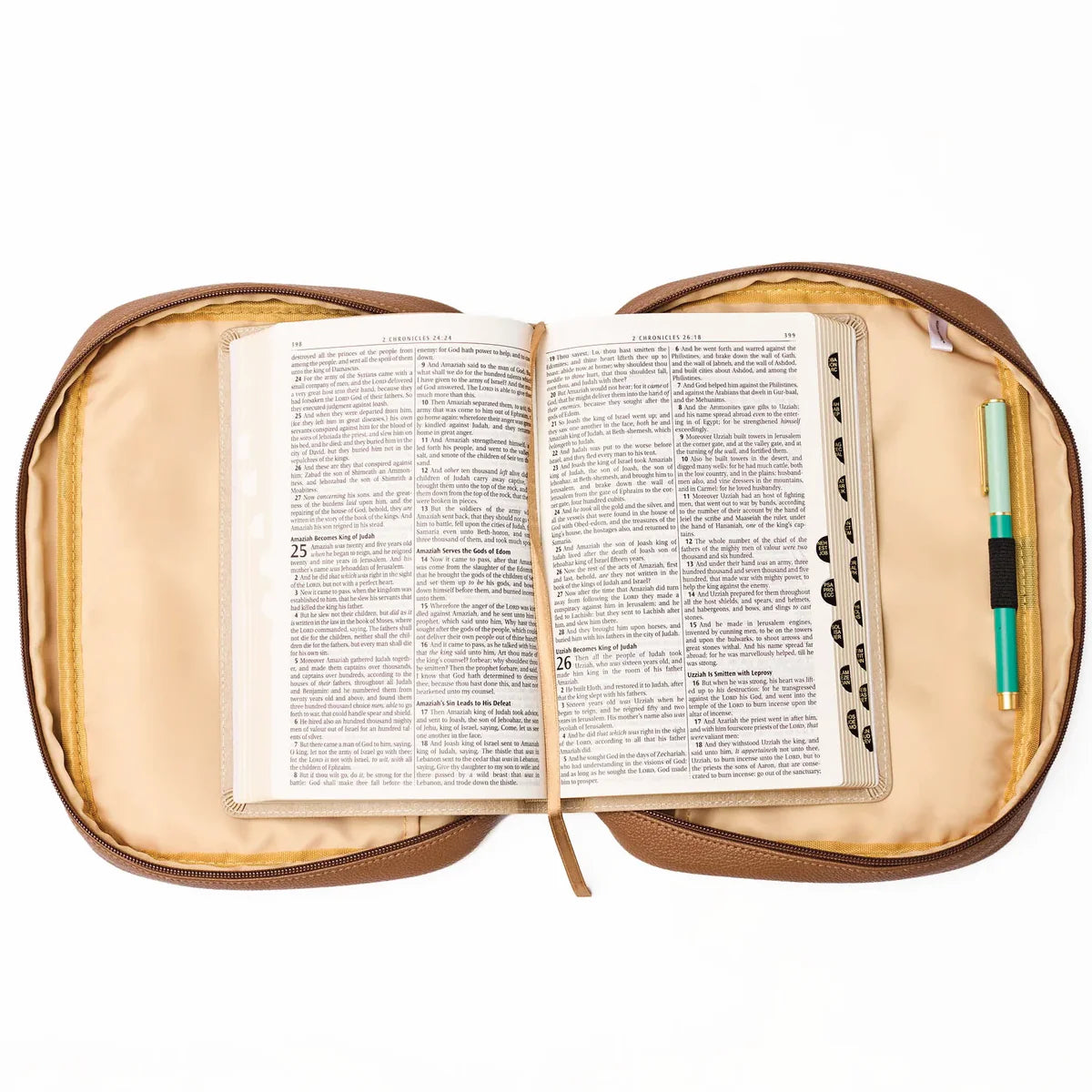 Camel Vegan Leather Bible Cover