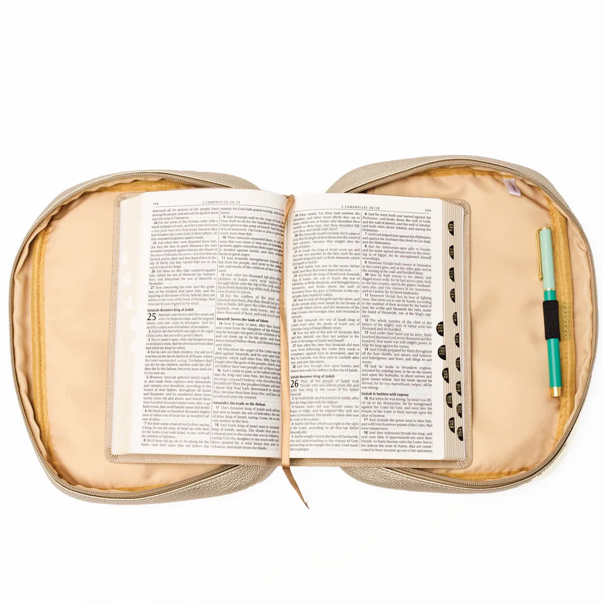 Gold Vegan Leather Bible Cover
