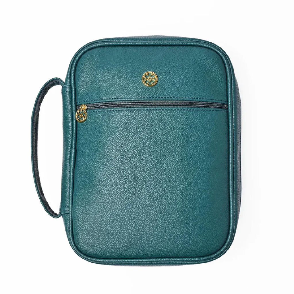 Dark Green Vegan Leather Bible Cover