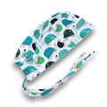 Turtle Skull tie-back style surgical scrub cap for men by Paradise Caps.
