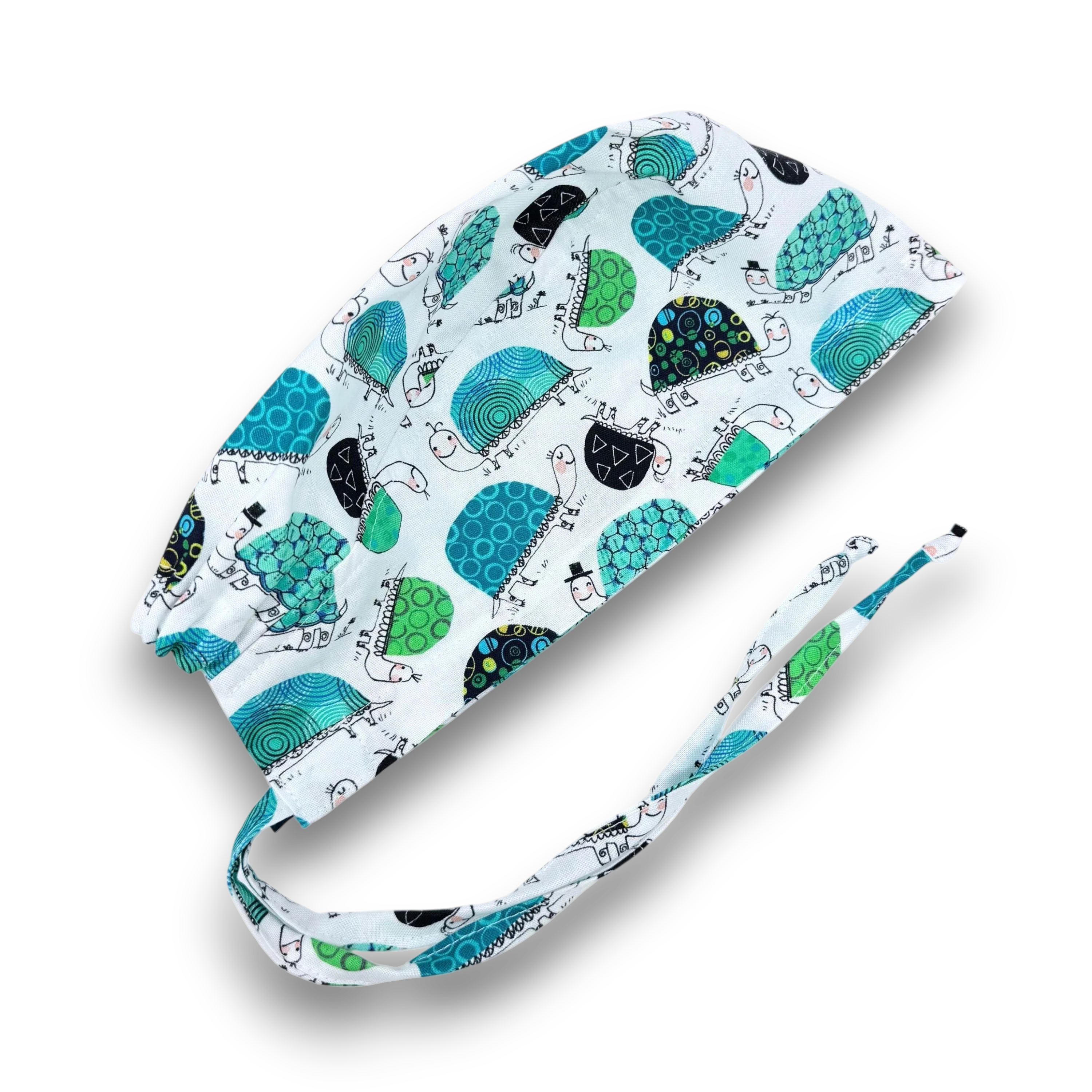Turtle Skull tie-back style surgical scrub cap for men by Paradise Caps.
