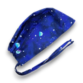 Galaxy Alien Skull tie-back style surgical scrub cap for men by Paradise Caps.