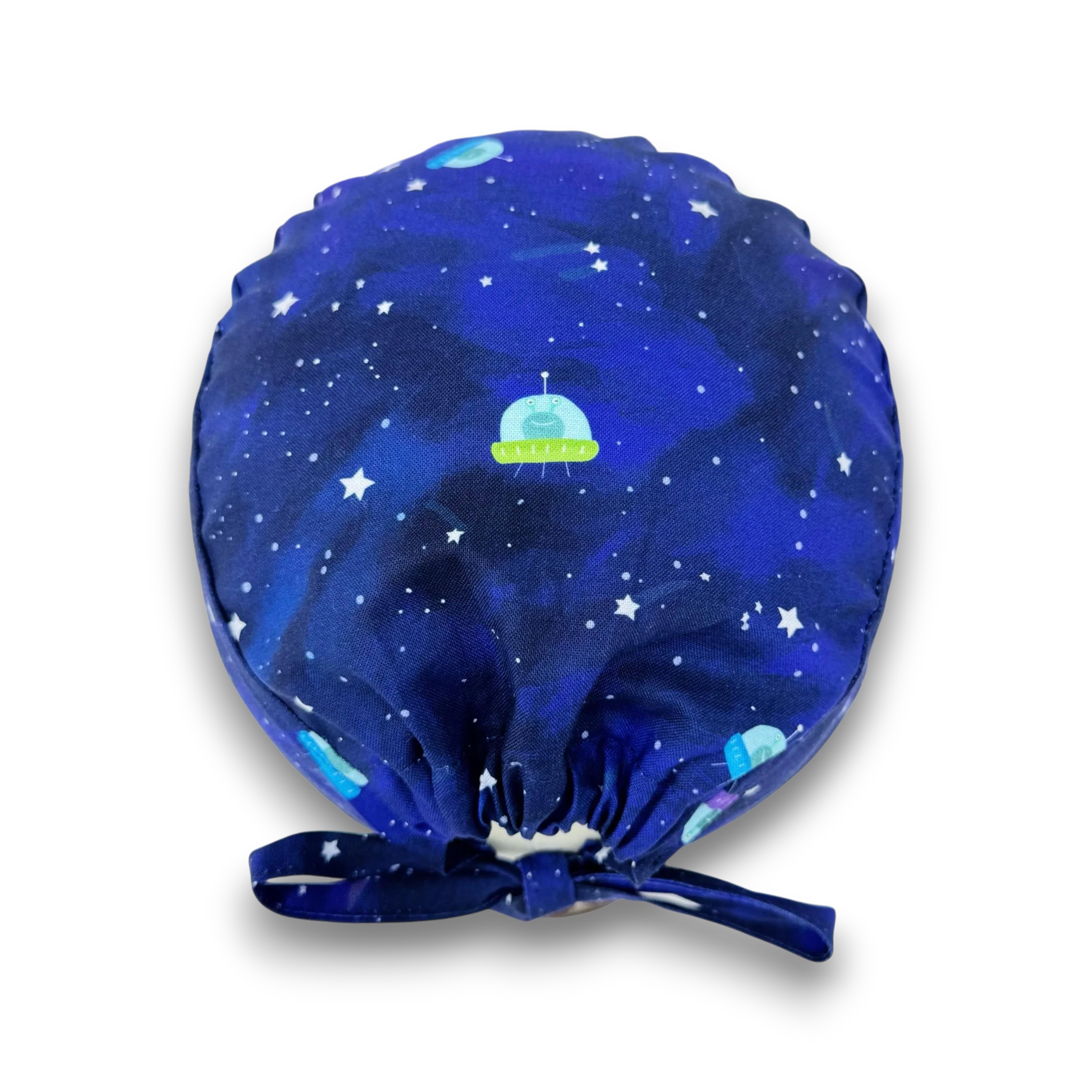 Galaxy Alien Skull tie-back style surgical scrub cap for men by Paradise Caps.
