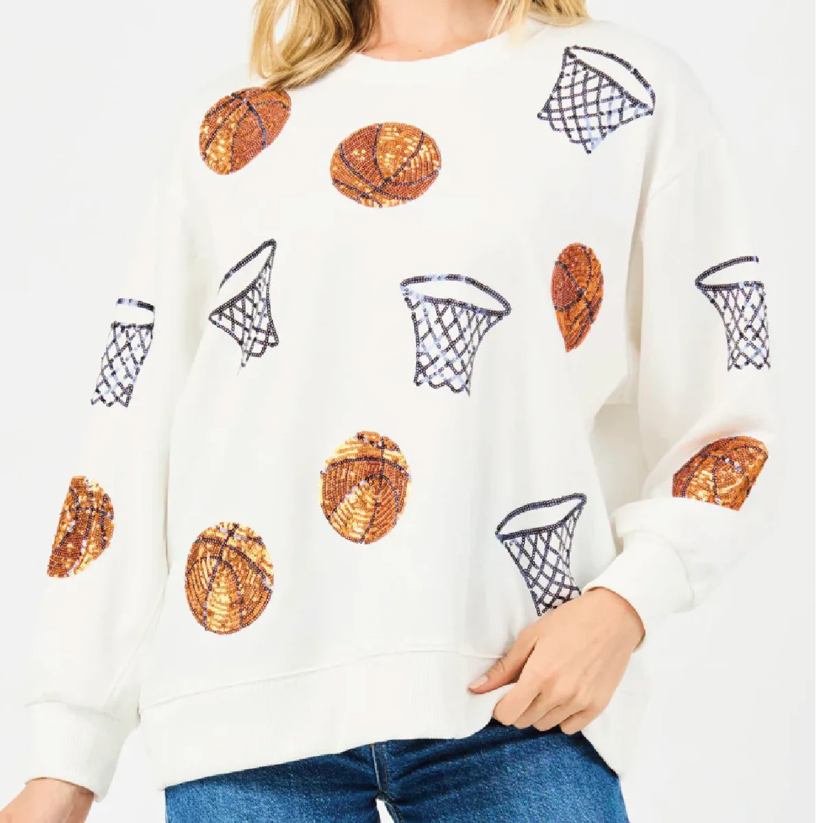 Sarah Sequin Basketball Sweatshirt