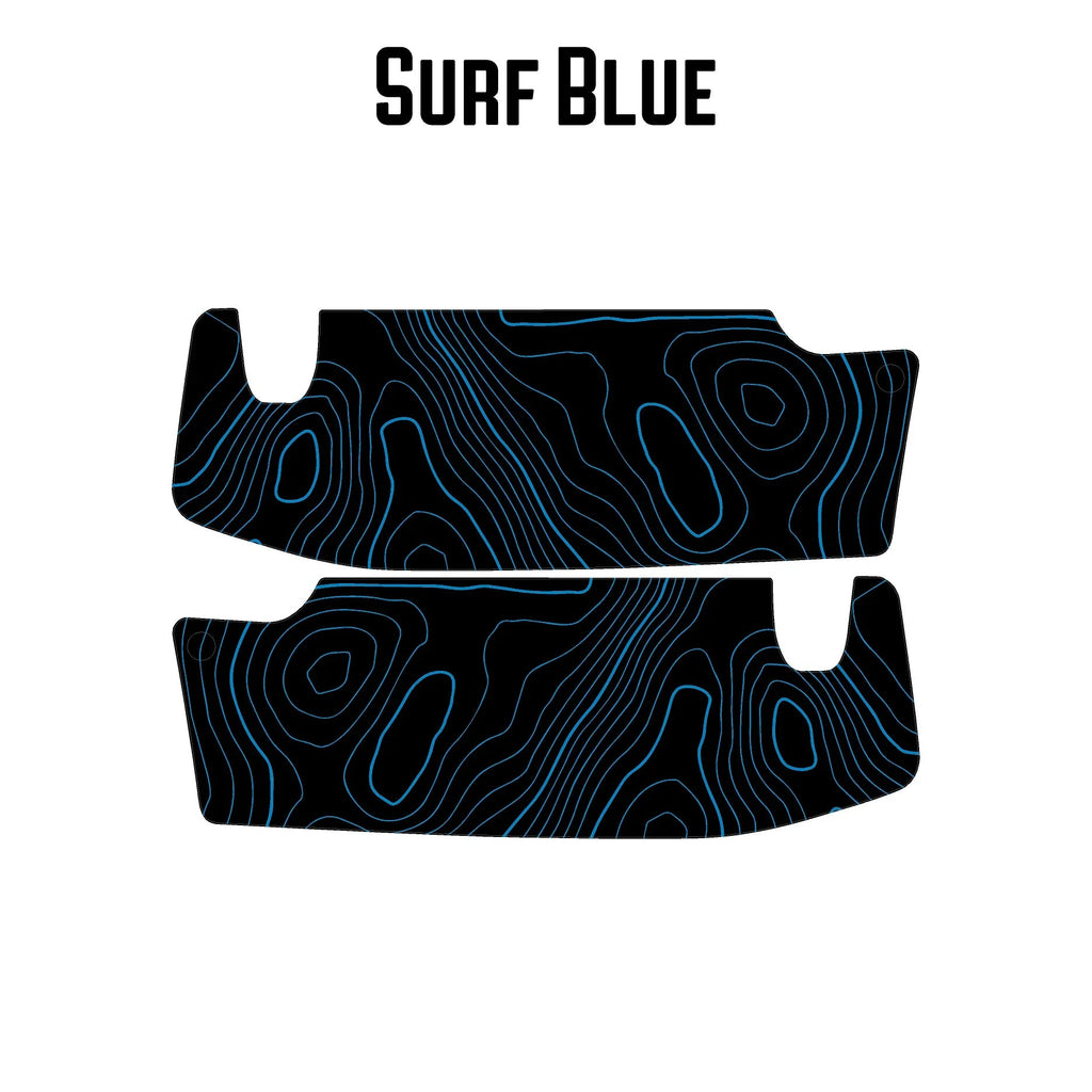 Topographic Map Sun Visor Overlays - 2018+ Wrangler JL / Gladiator JT