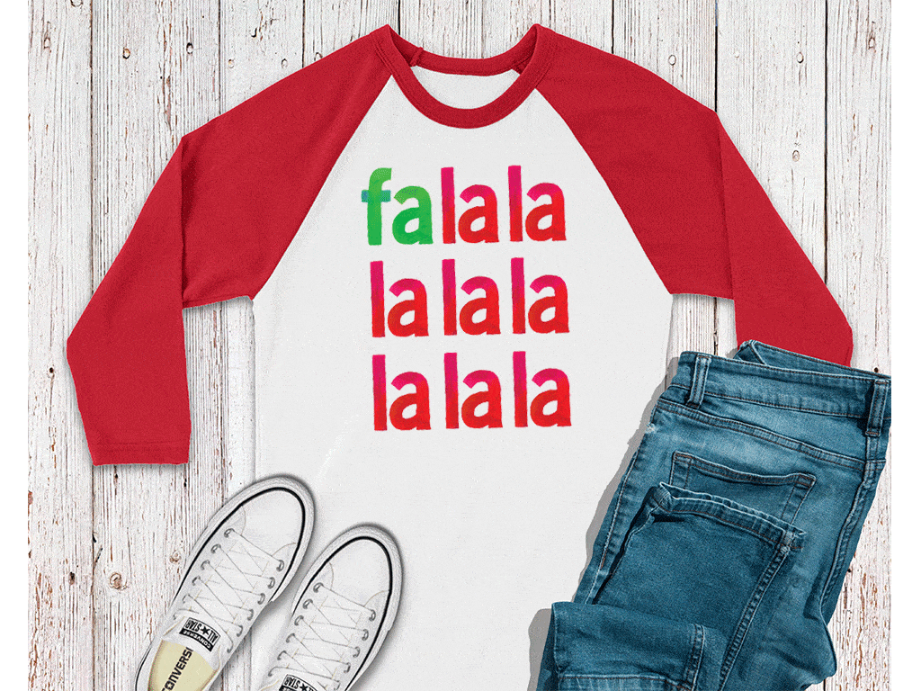 Falalala Watercolor Tee