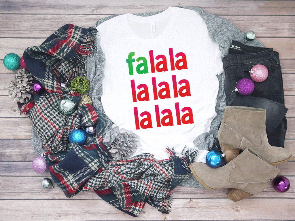 Falalala Watercolor Tee
